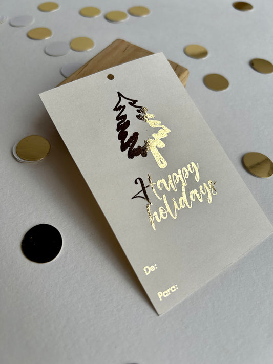Happy Holidays Tags - Paquete de 20 tarjetas