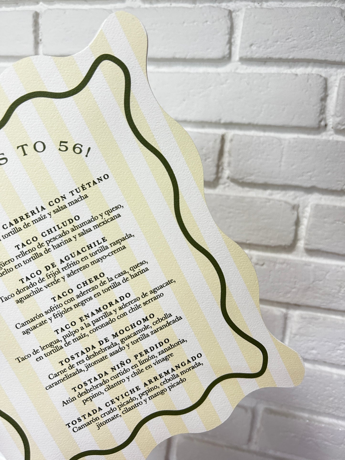 Letrero tamaño carta