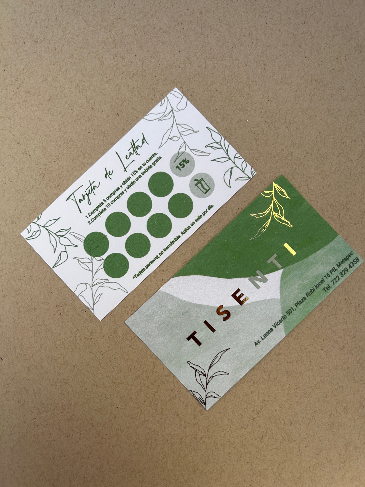 Tarjetas de presentación - Foil al frente