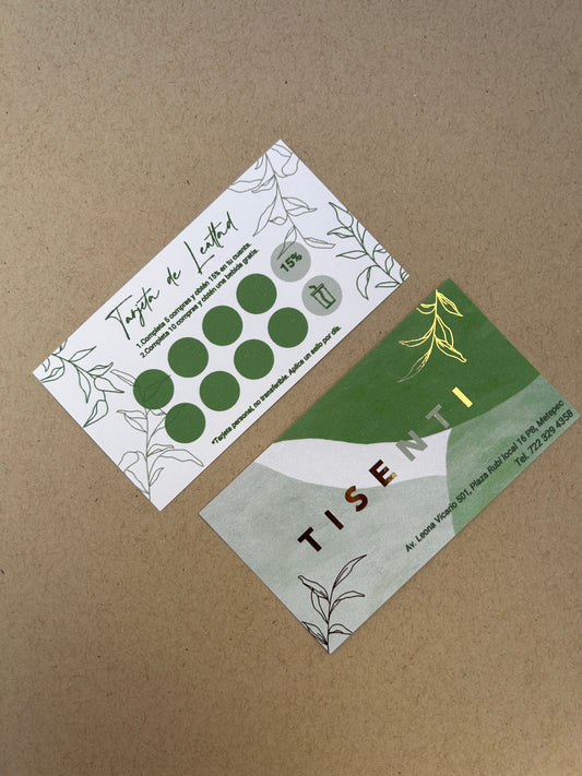 Tarjetas de presentación - Foil al frente