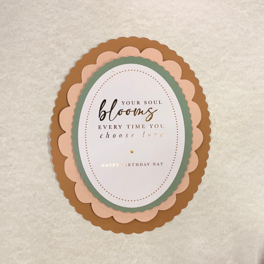 Your soul blooms every time you choose love