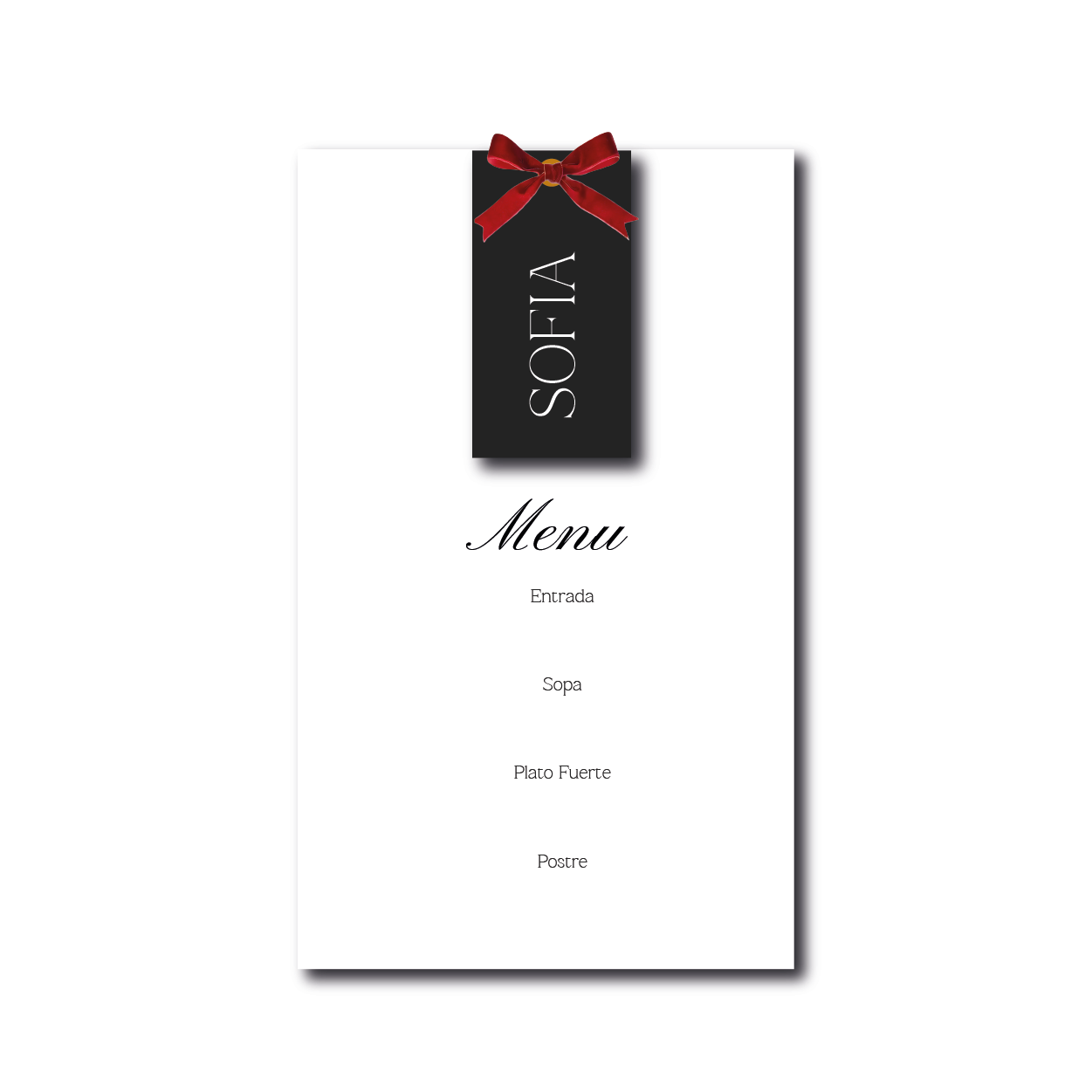 Menú + name tag Set Classic Xmas