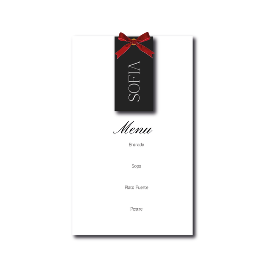 Menú + name tag Set Classic Xmas