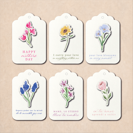Tags 3D - Blooming Mom