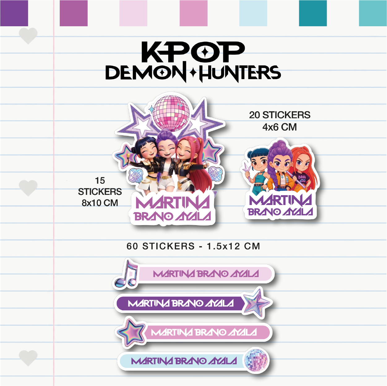 Set Escolar K Pop Demon Hunters