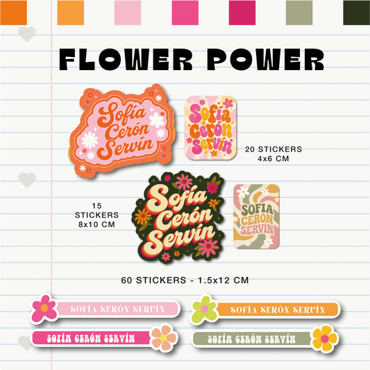 Set Escolar Flower Power