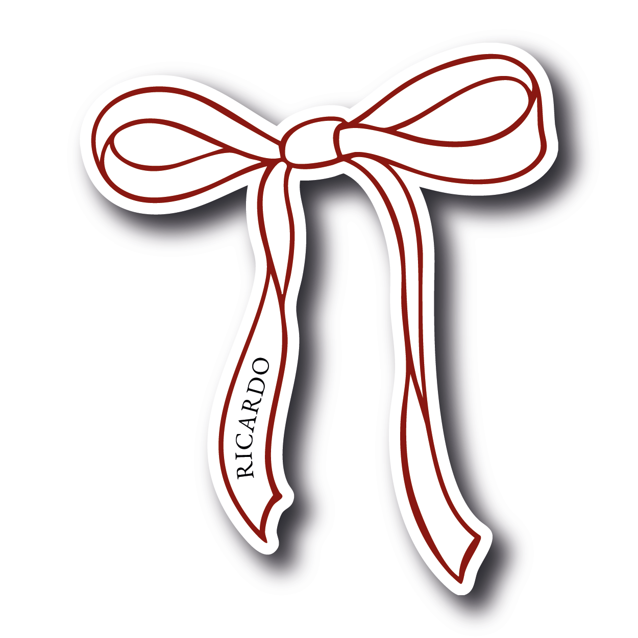 Name Tag Christmas Bow
