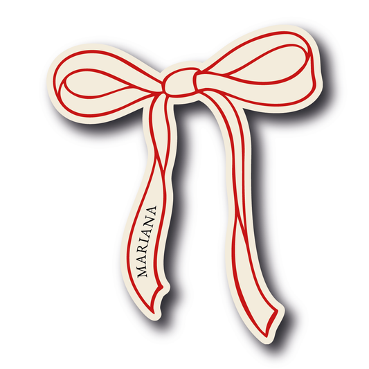 Name Tag Christmas Bow