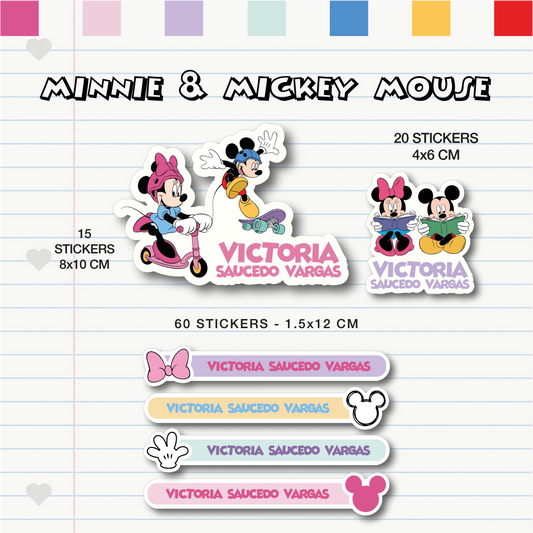 Set Escolar Minnie & Mickey Mousse