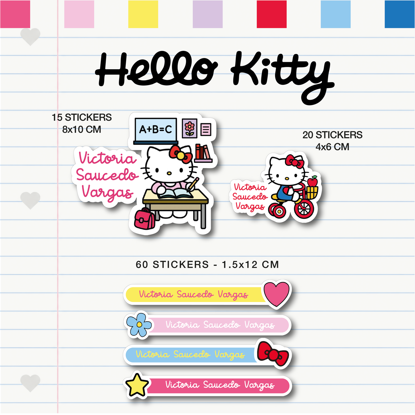 Set Escolar Hello Kitty