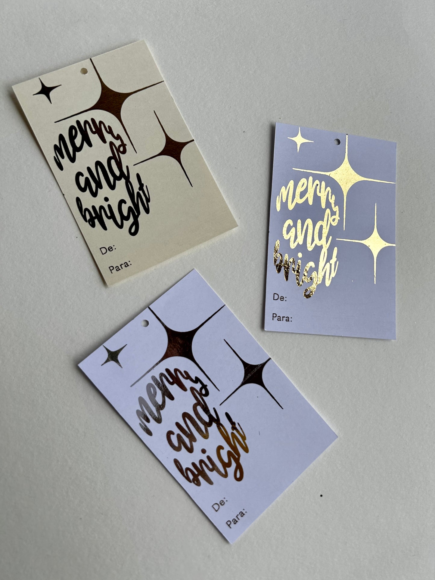 Merry & Bright Tags - Paquete de 20 tarjetas