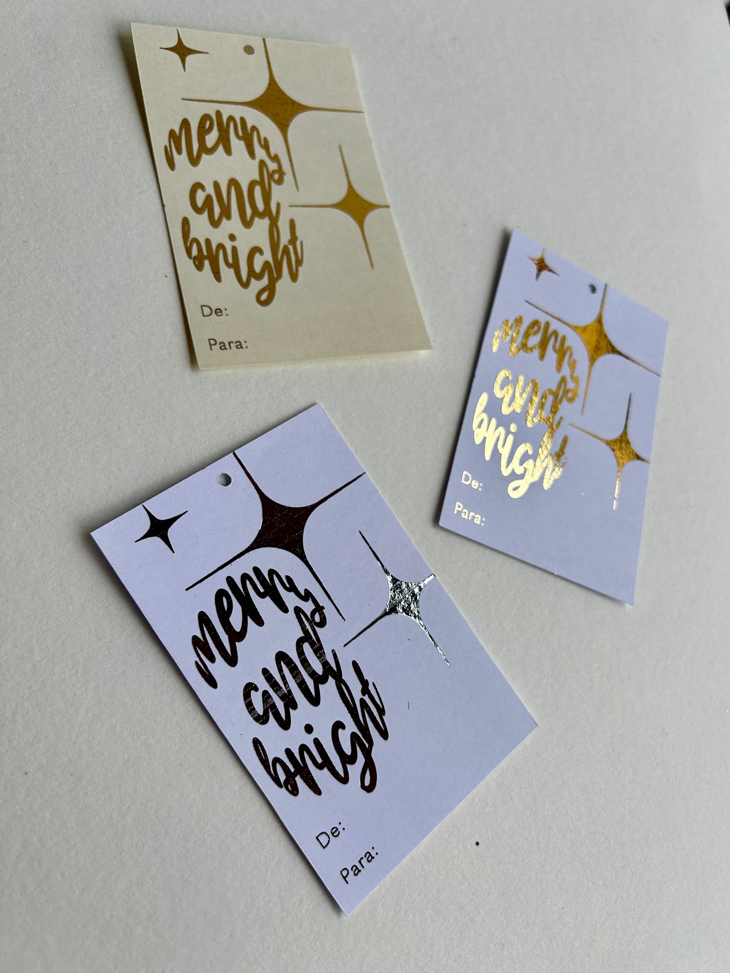 Merry & Bright Tags - Paquete de 20 tarjetas