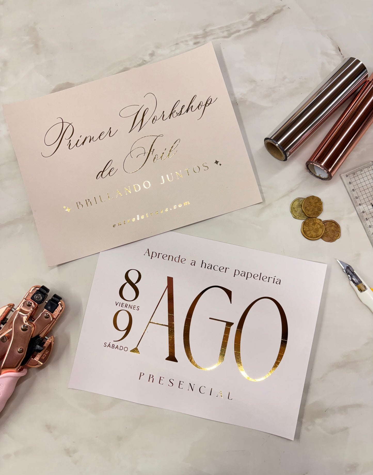 Curso Brillando Juntos - Papelería con Foil ✨