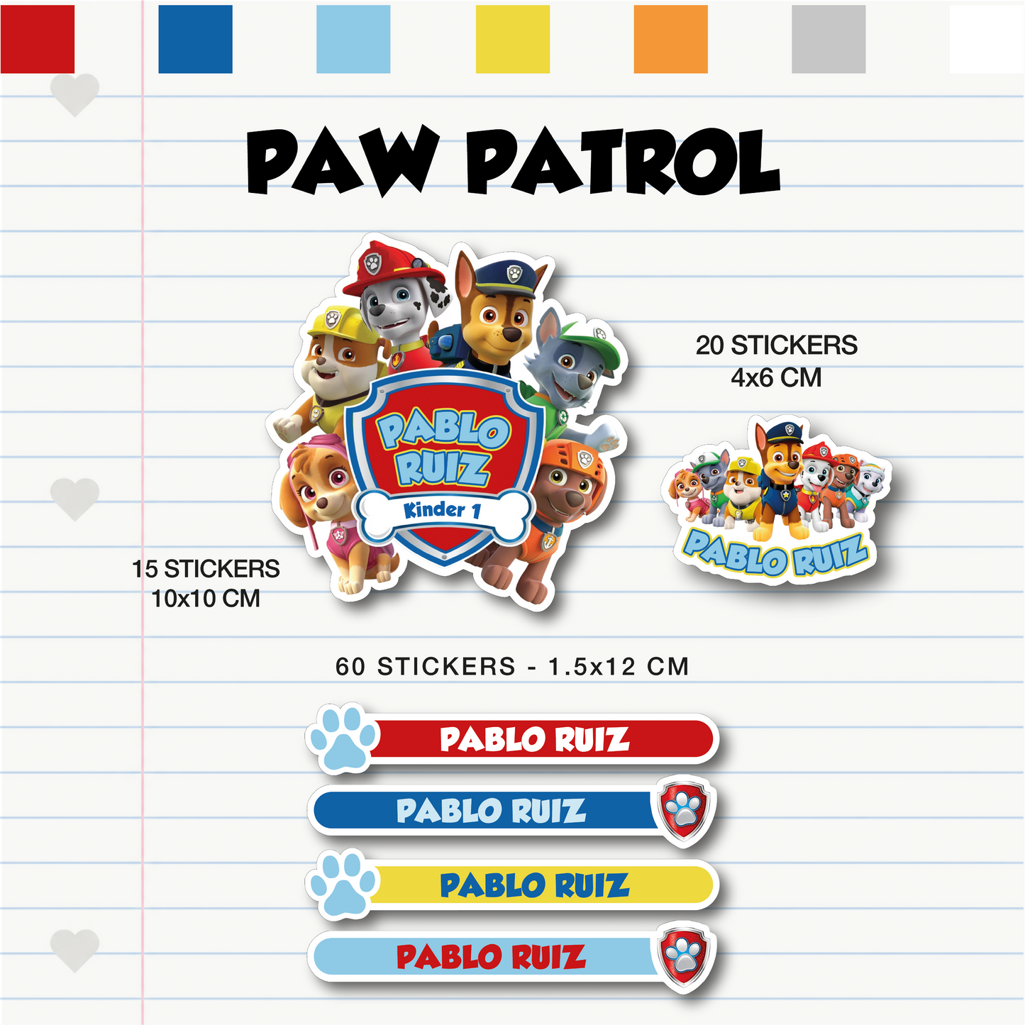 Set Escolar Paw Patrol