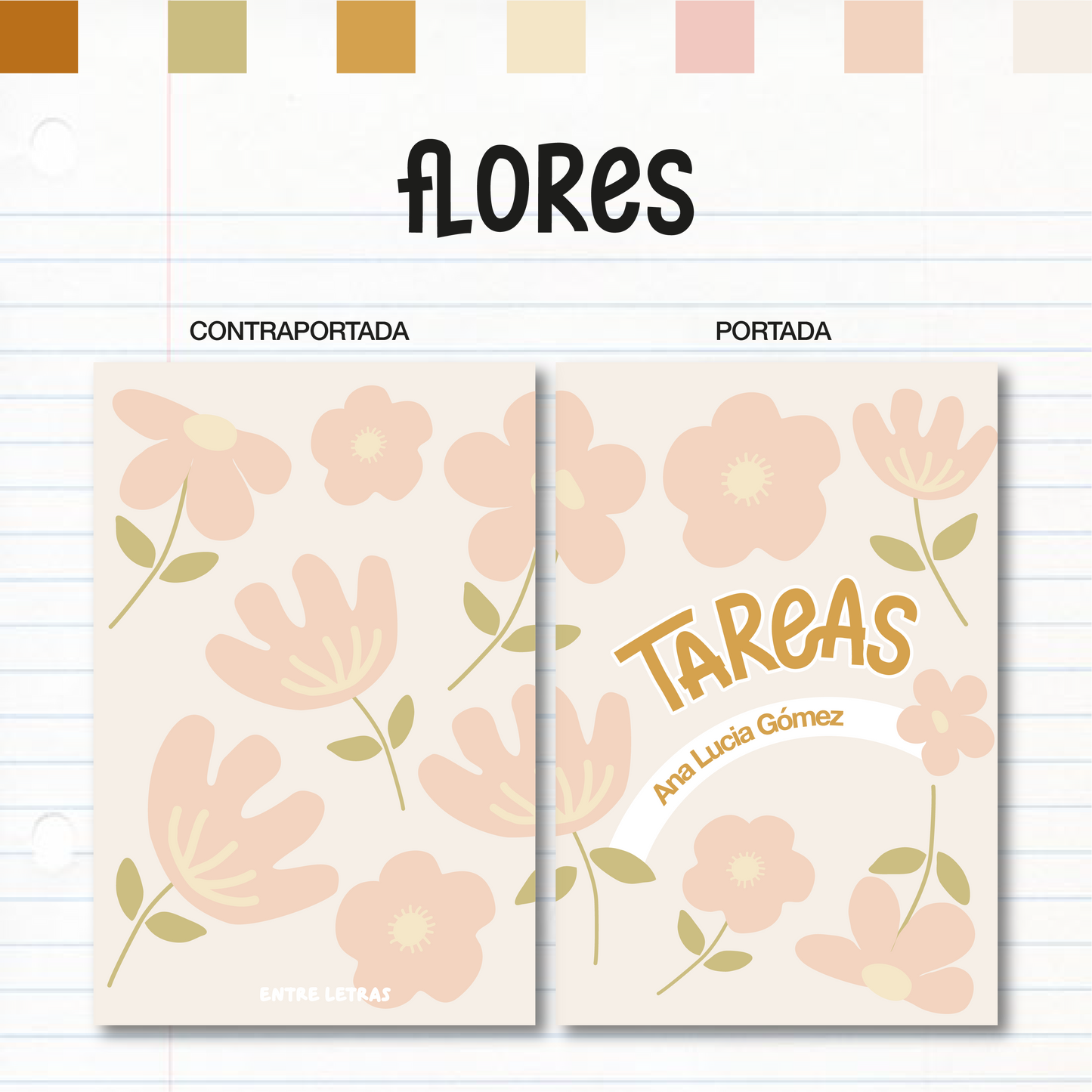 Libreta de Tareas Flores