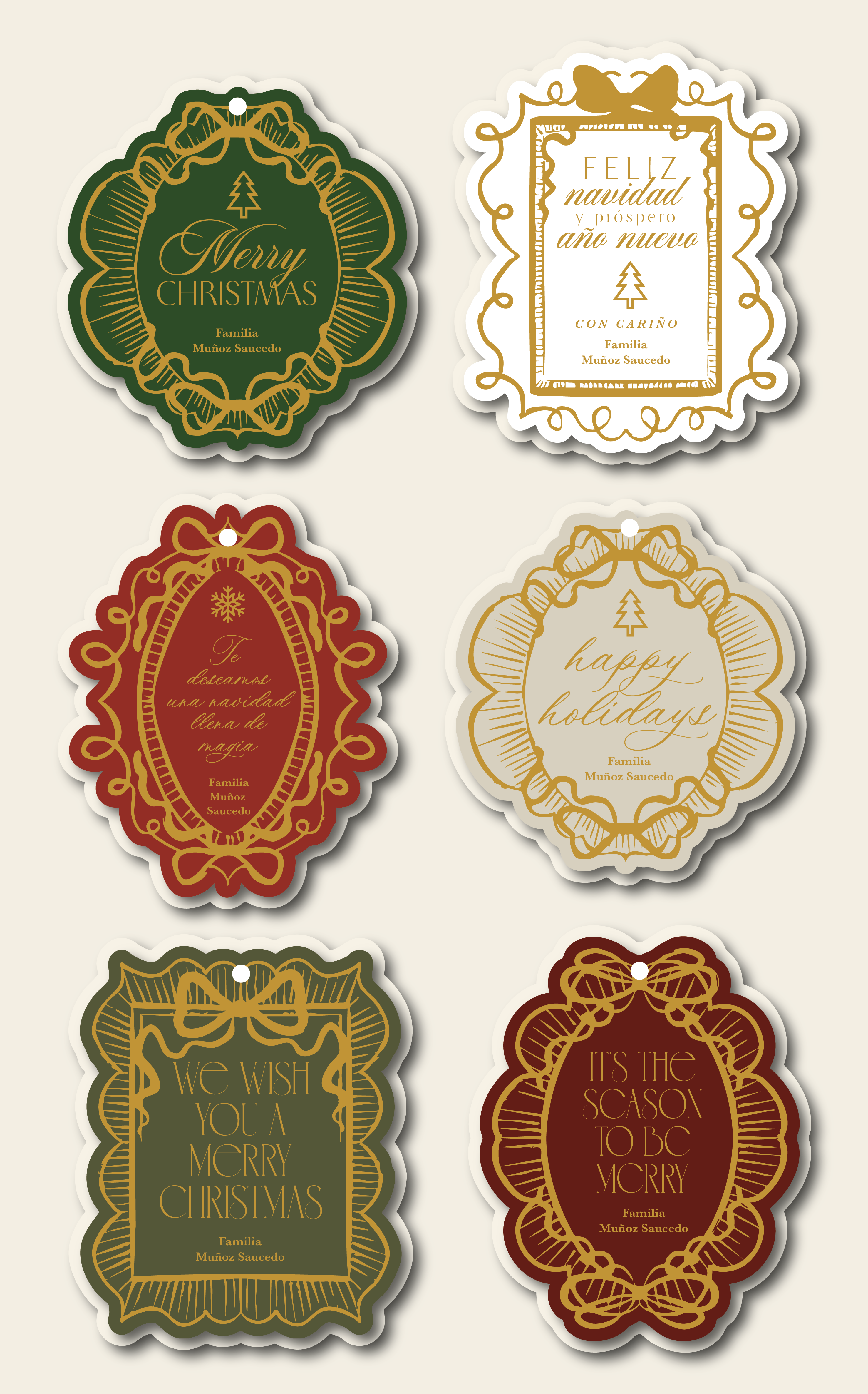 Jingle Bell Tags 3D - Paq. 20 – Entre Letras