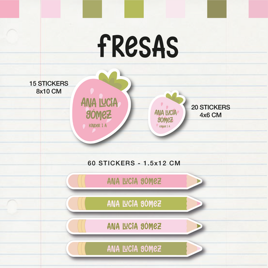 Set Escolar Fresas