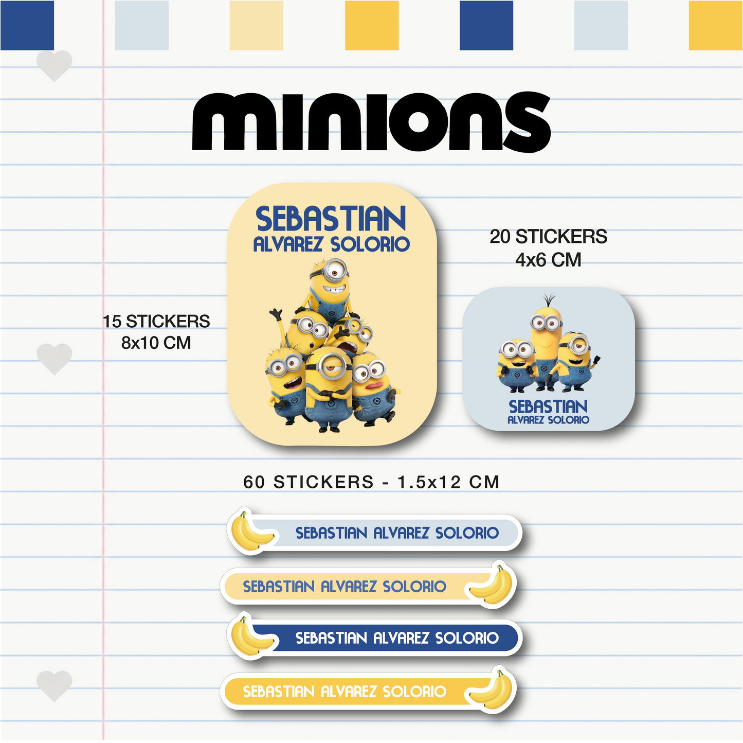 Set Escolar Minions