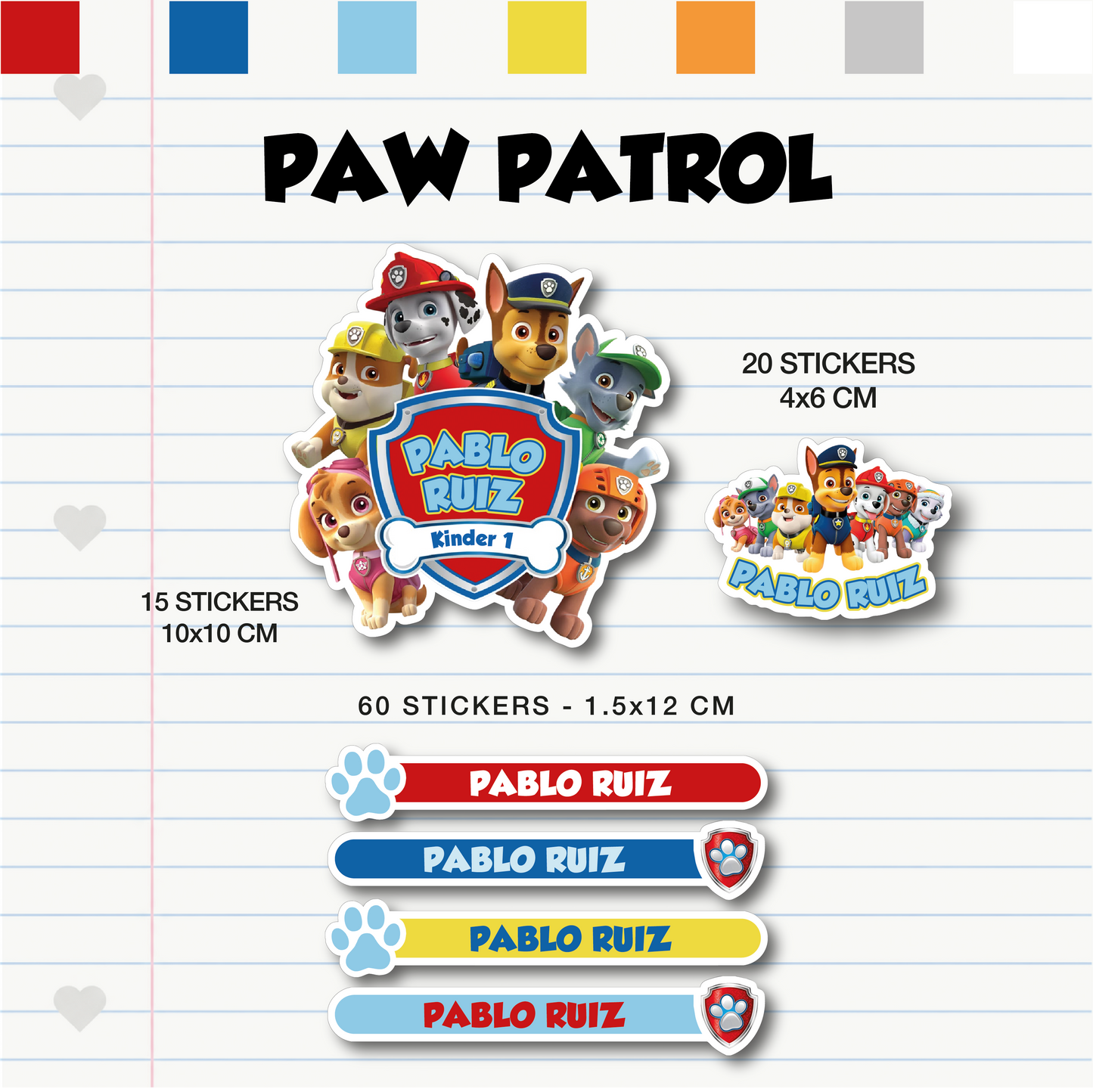 Set Escolar Paw Patrol