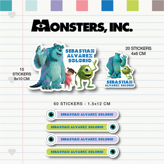 Set Escolar Monsters Inc