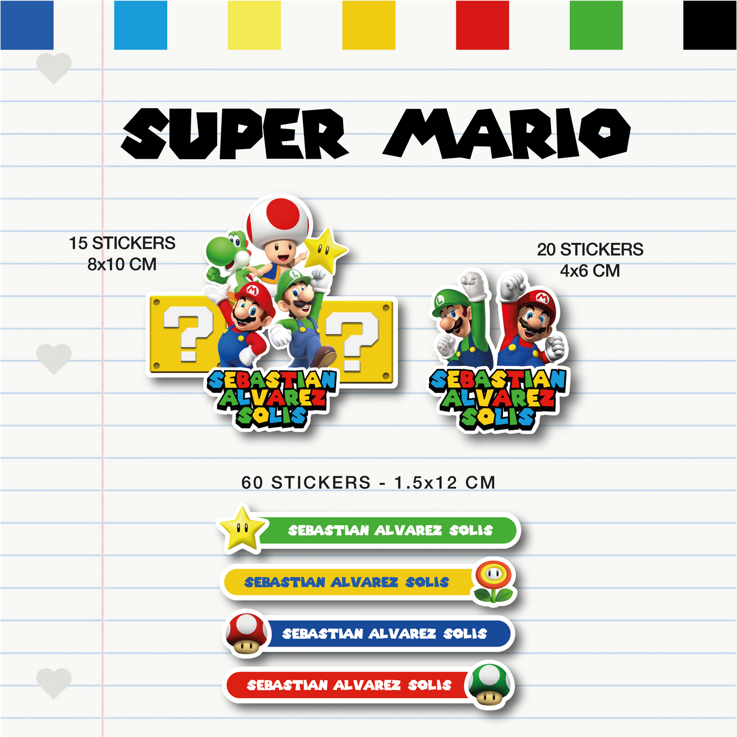 Set Escolar Super Mario