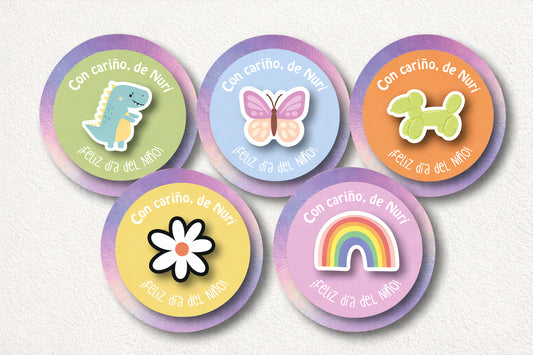 Stickers/Tags 3D Día del Niño