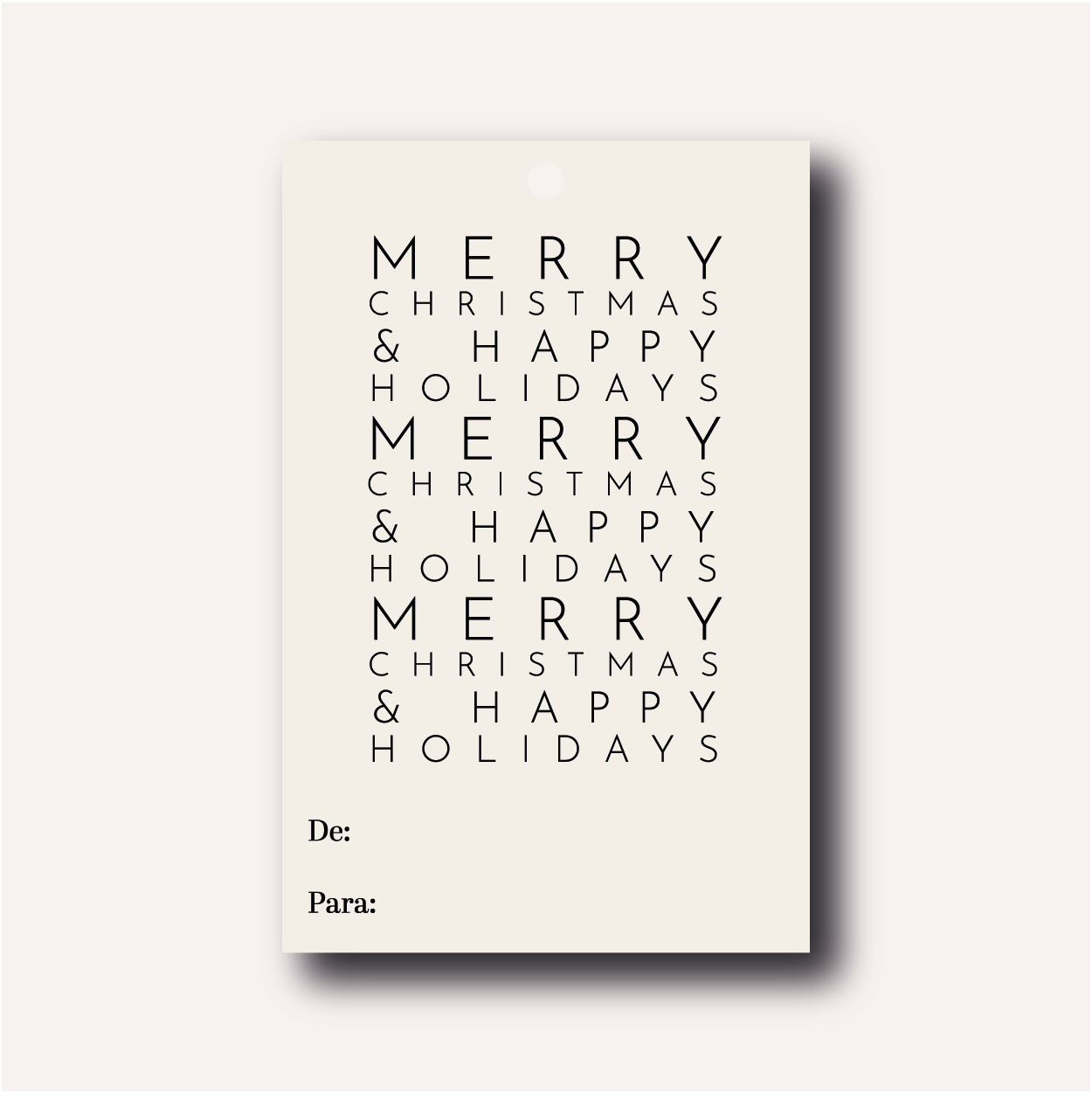 Merry Christmas - Paquete de 20 tarjetas