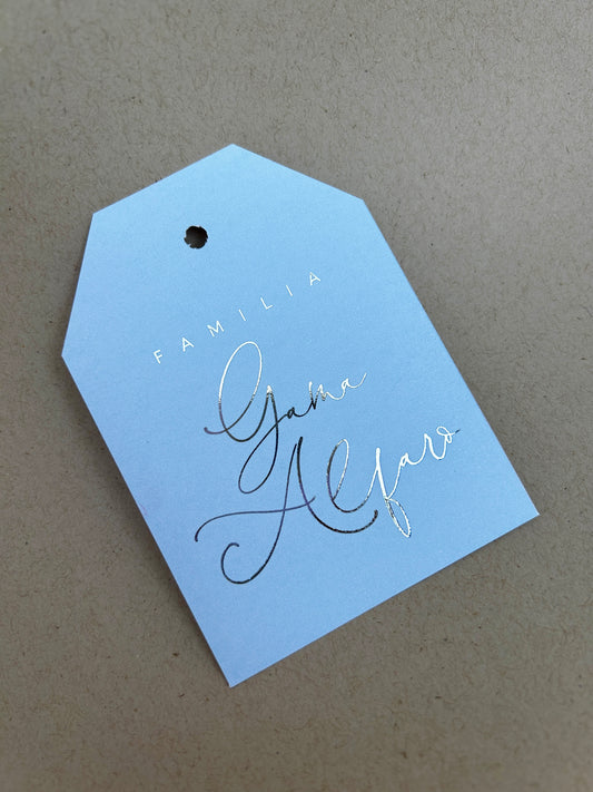 Tags Personalizadas para regalos con Foil